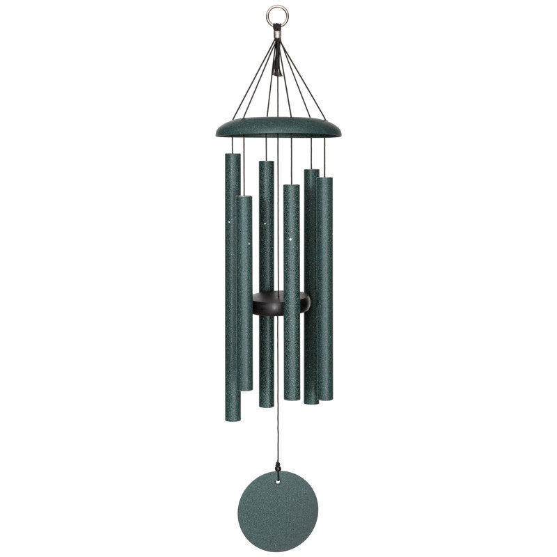 Carillon en métal Corinthian Bells, Vert, H 30 po x l 7 po