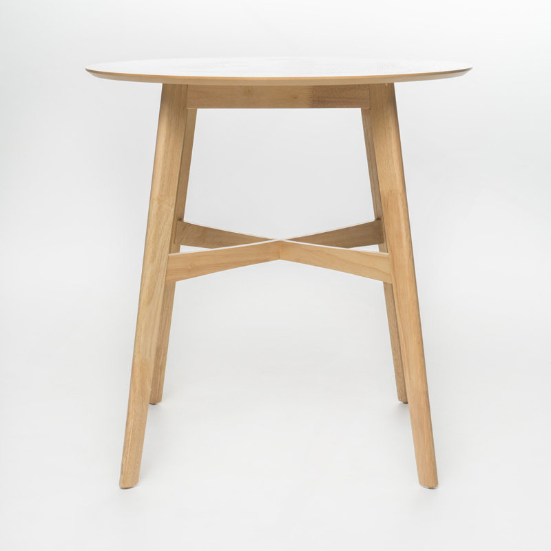 Wood Counter Height Round Dining Table, Natural Oak Finish