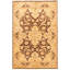 Tapis de bois one-of-kind à la main-noué la 2010 ushak brun foncé 6 pi x 9 pi 1 po Suraiya