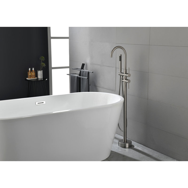Robinet de baignoire en acier inoxydable avec douche à main et robinet fonctionnel, conception hygiénique