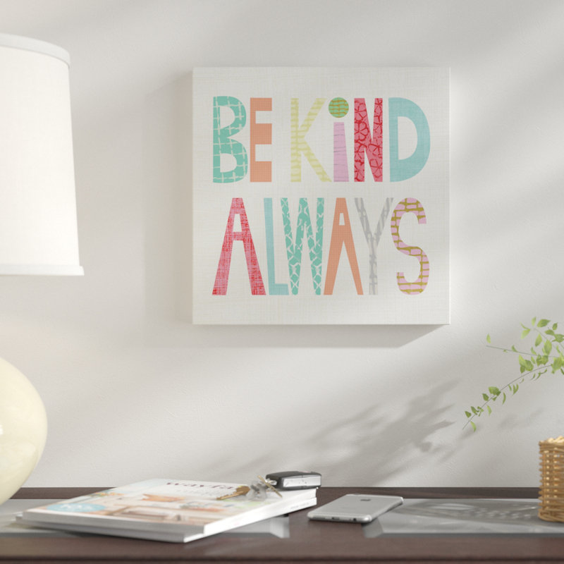 «Kid Play I», art textuel sur toile tendue, H 12 po x l 12 po x P 0,75 po, Toile tendue, Pas de tapis