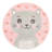 Whimsy Meow Baby Pink/Gray Kid Rug-82815369
