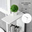 Grande armoire de rangement pour salle de bain Kleankin, tour de lin autoportante avec 2 tablettes ouvertes et 2 armoires à portes, blanc