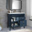 Meuble-lavabo avec lavabo, bande lumineuse et 2 tiroirs-493162953