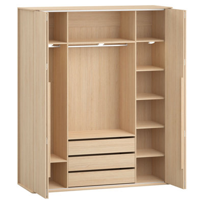 Javion 2 Door Solid + Manufactured Wood Wardrobe