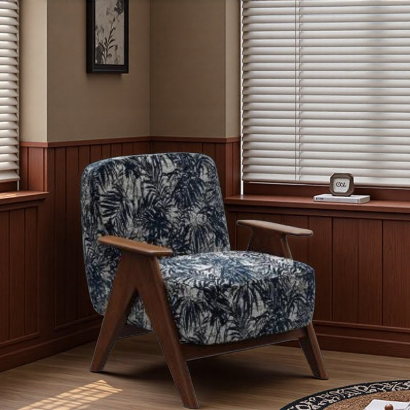 Fauteuil de loisirs rétro pour se détendre., Bleu très foncé