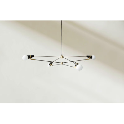 Luminaire suspendu géométrique 4 lumières Leahni
