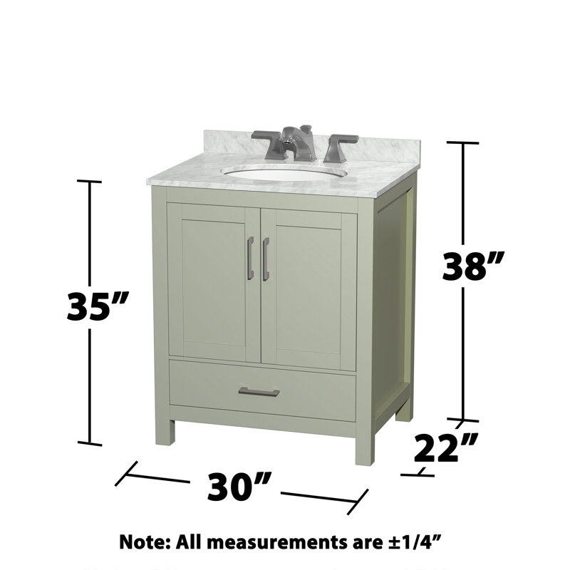 Sheffield 30" Single Bathroom Vanity Set, Light Green