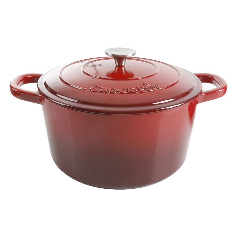 Matte Dusty Pink Enameled Cast Iron Dutch Oven, 7-Quart