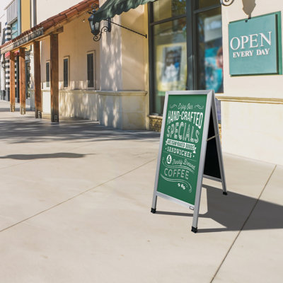 A-Frame Sidewalk Porcelain Chalkboard