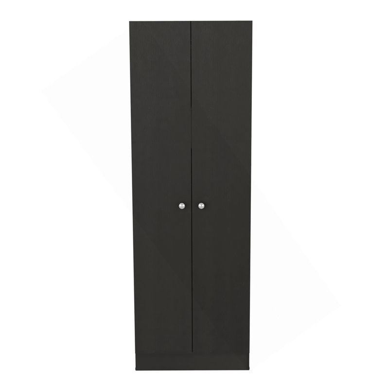 Armoire garde-manger multi-rangement, cinq tablettes, armoire double porte - noir, Noir