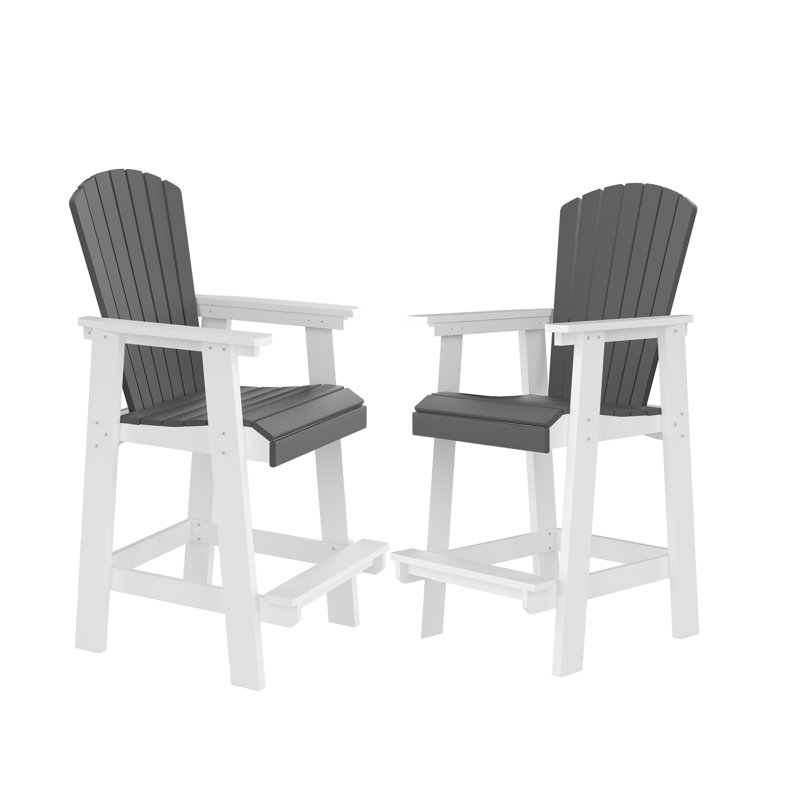Ensemble de chaises de bar en PEHD d'extérieur, idéal pour divers espaces de loisirs