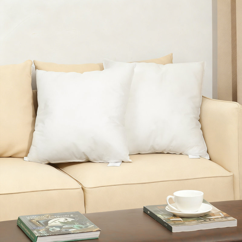 Set Of 2 Plush Pillow Inserts, Square 16"