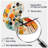 Colorful Mid Century Atomic Abstraction I - Midcentury Modern Asymmetrical Metal Wall Clock, Modern Unique Shape Metal Clock Print-105565683