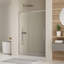 Porte de douche à cadre 44 x 48 po x H 44 po, double porte coulissante en verre pour salle de bain avec verre trempé transparent de 1/4 po (6 mm) pour douche à l'italienne, facile à nettoyer, chromé-123612040