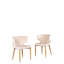 Chaise d'appoint en velours à dossier incurvé avec viroles Elegant Kit-2062844380-2062699393