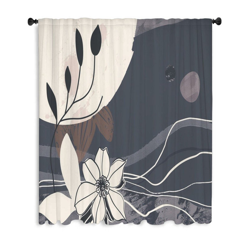 Rideau transparent en polyester Chrisel, L 50 po x L 96 po