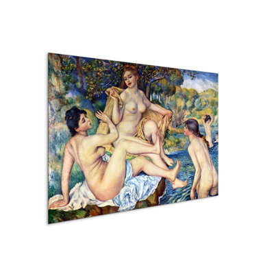 The Large Bathers by Renoir Pierre-Auguste 53×80 cm MetalArt Materic Aluminum Satin Effect, Frameless Panel, Lightweight Ready to Hang