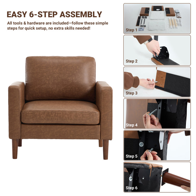 Fauteuil d'appoint 37 po en chenille, Similicuir bleu