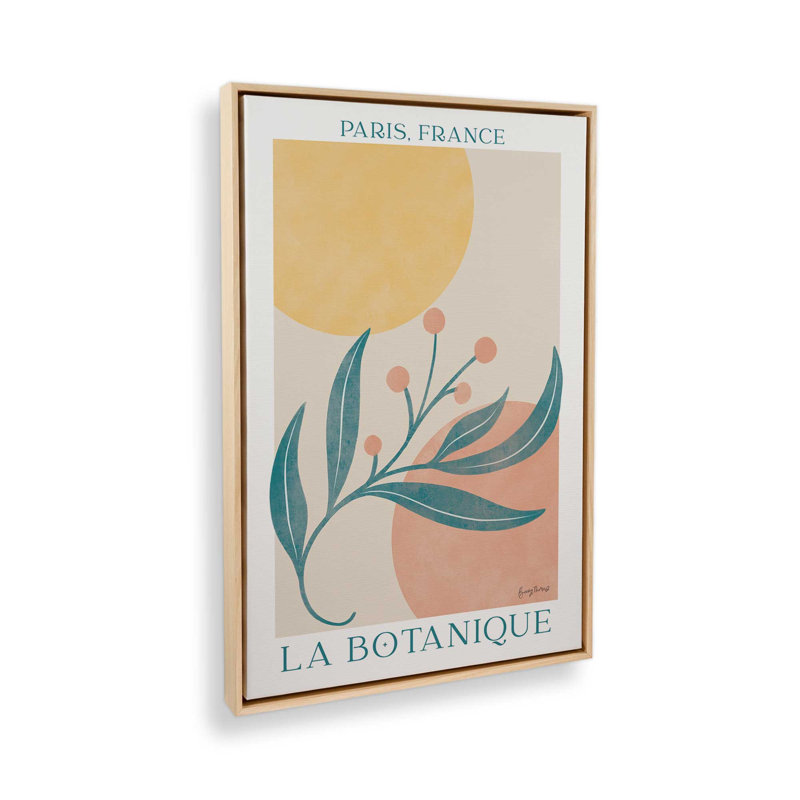 «Parisian Garden II», reproduction sur toile, Cadre flottant en érable américain, H 12,75 po x l 8,75 po x P 1,75 po