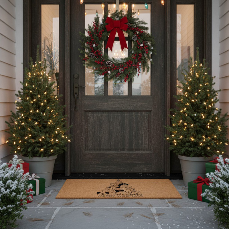 Paillasson sapin de Noël 24 po x 36 po, L 24 po x L 36 po