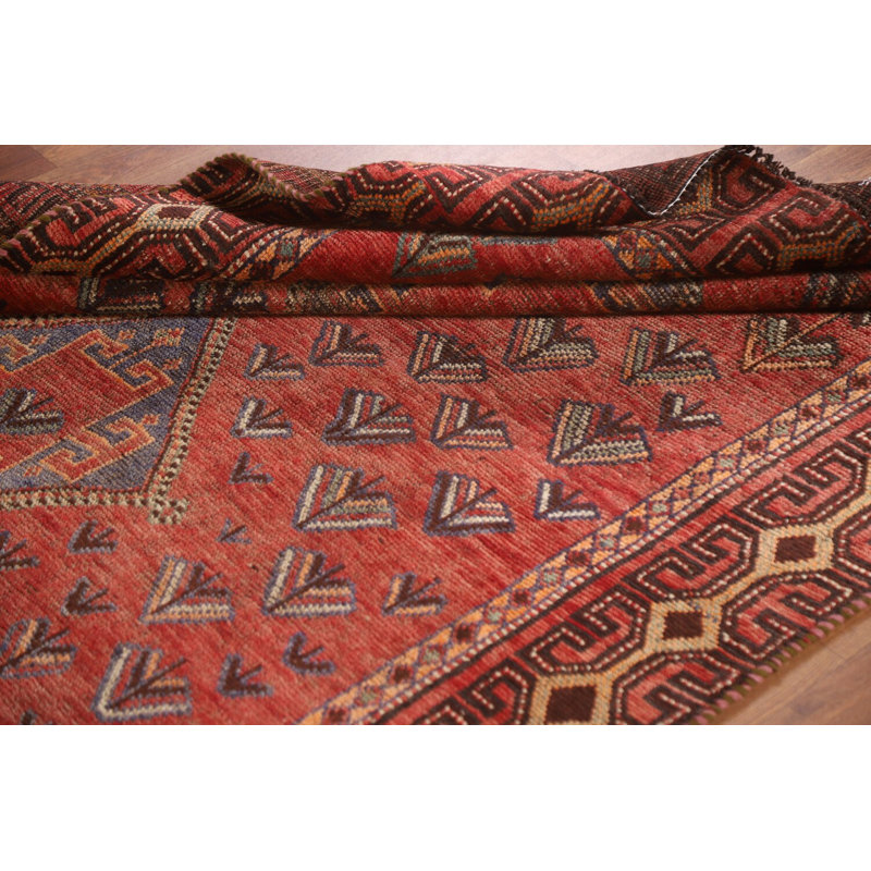 Tapis traditionnel tribal en laine rétro 5 x 7