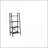 Bookshelf, Modern 5-Tier Ladder Metal Frame for Small Spaces | Walnut | Metal-1821558194