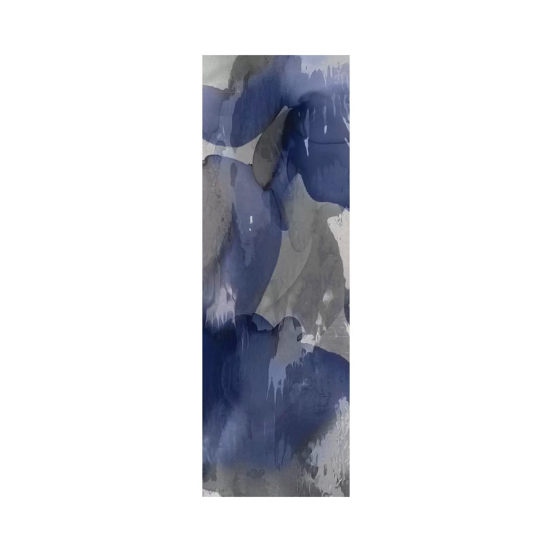 Cascade Indigo I by Kristina Jett - Wrapped Canvas Panoramic Painting, 30.48 cm H x 91.44 cm W x 1.91 cm D