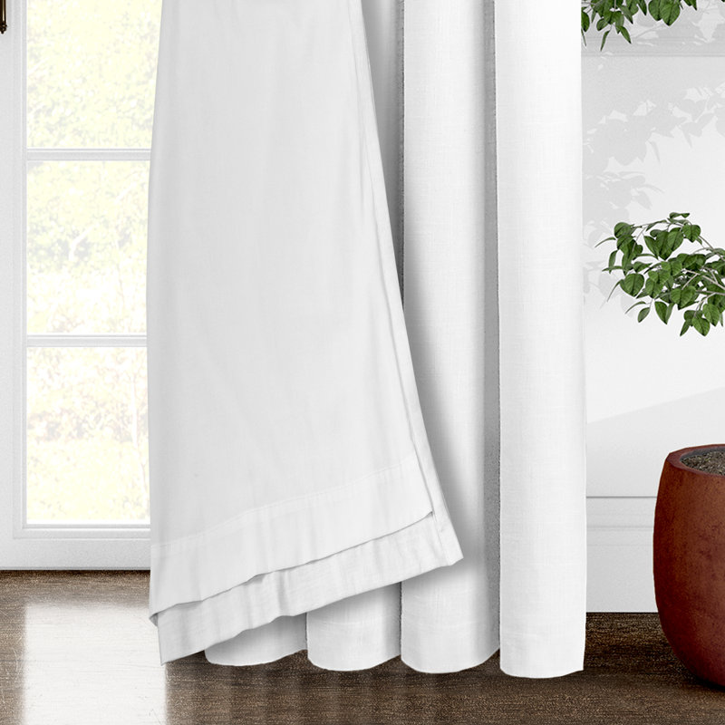 Paire de rideaux Elsie, L 50 po x L 108 po, Blanc