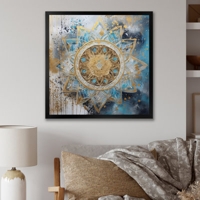 Bleu et or Mandala II - impression