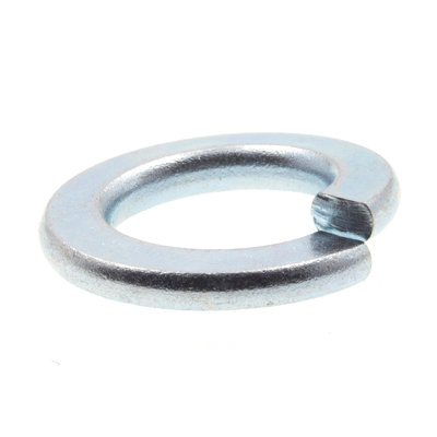 Medium Split Lock Washers, Metric, M7, Zinc Plated Steel (25 Pack)