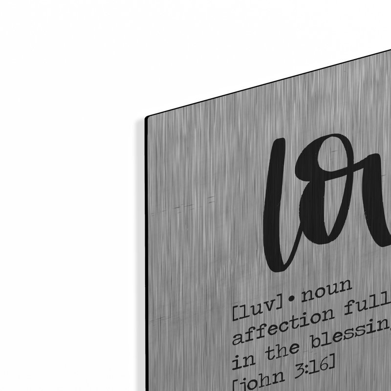 «Love» par Imparfect Dust, H 12 po x l 16 po