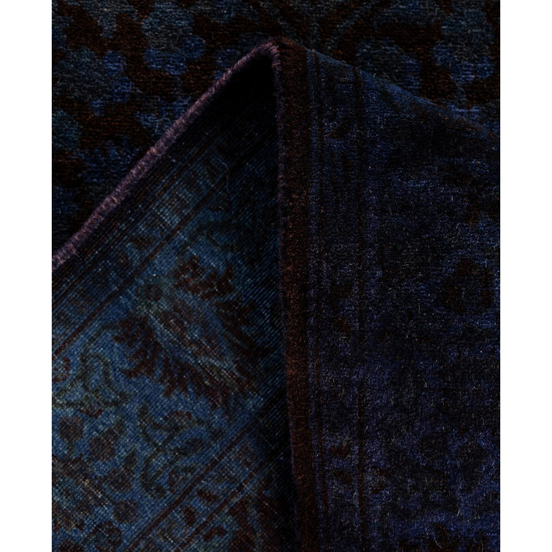 Overdyed One-of-a-Kind 2' 7" X 16' 6" Hand Knotted Area Rug