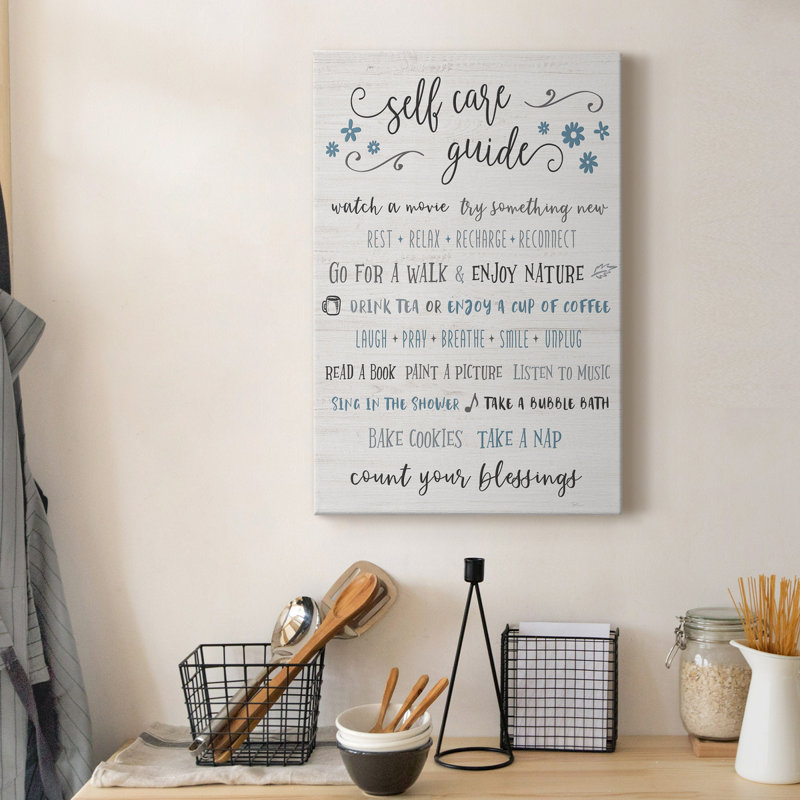 " Guide To Self Care ", 36" H  x 24" W x 1" D