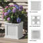 Boîte à fleurs en faux rotin 14,65 po Pure Garden, blanc-1007708061