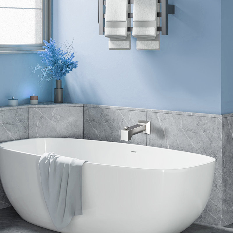 Universal 6.26 In Tub Spout Replacement Tub Spout With Diverter In Brushed Nickel