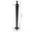 36'' H x 2'' W Black Metal Porch And Stair Railings
