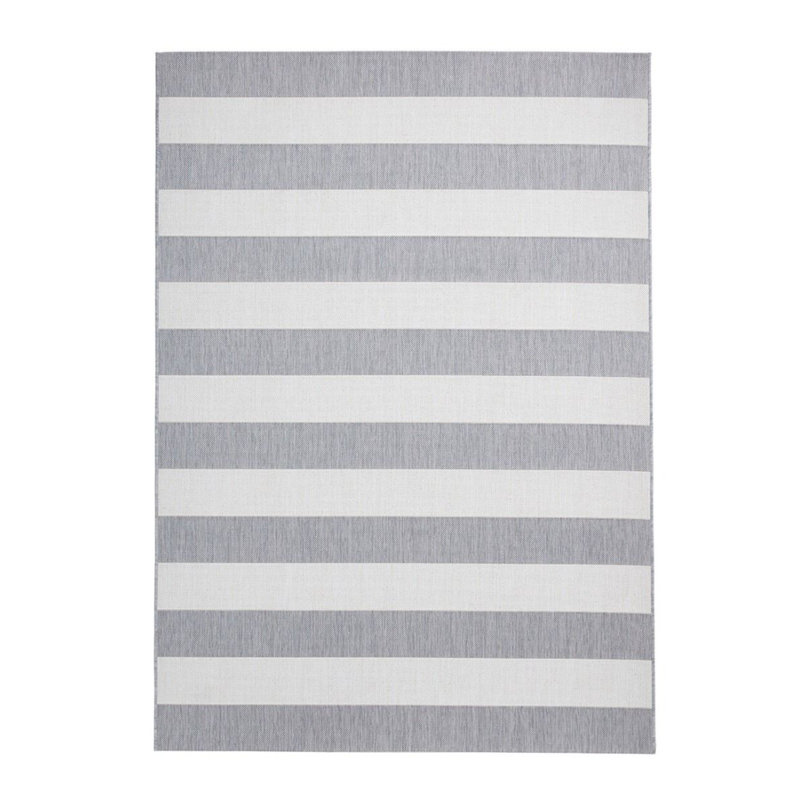 Kirksville Rectangle Striped Flokati Indoor / Outdoor Area Rug, Rectangle 120 x 170cm