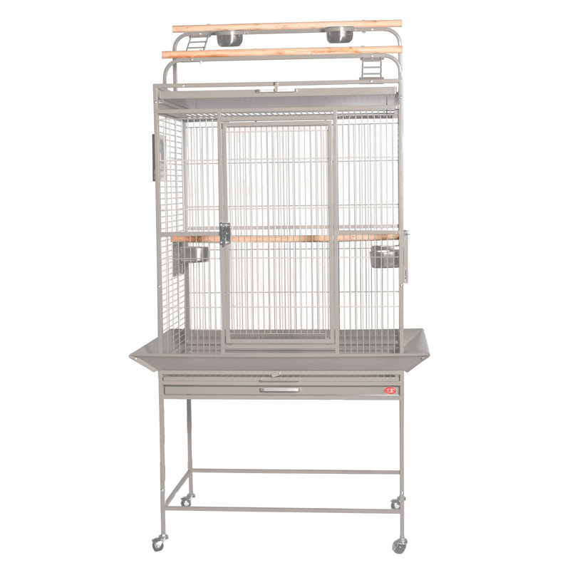 Grande cage de jeu supérieure, platine, 66 " H x 32 " W x 23 " D, Platine