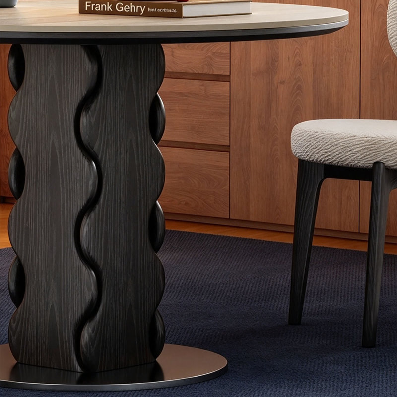 Concrete Top Dining Set, 29.5" H x 43.3" W x 43.3" D, 5