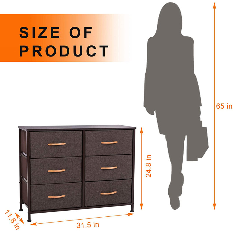 Tour de rangement verticale pour commode Glasgow, Brun