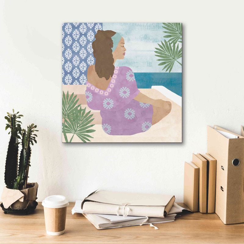 «Mediterranean Holiday III» par Flora Kouta, impression sur toile, H 18 po x l 18 po x P 0,75 po