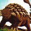 Ankylosaurid - Graphic Art on Canvas