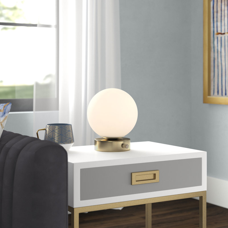 Brainard Metal Globe Lamp, Gold