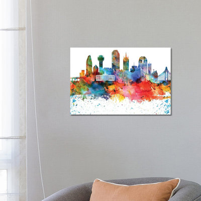 Dallas Skyline - Wrapped Canvas Painting