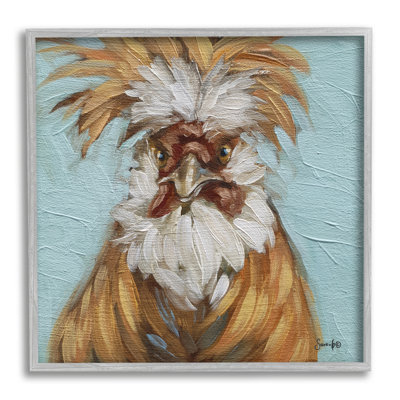 " Blue Country Rooster Portrait "