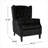 Black-toned Velvet Pushback Wingback Recliner by xpiyaer, Mid Century Accent Seating for Living Room and Bedroom-1922504809