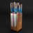 Rotating Magnetic Knife Block - Natural Acacia Hardwood Knife Stand with 360 Degrees Rotation -  Ultra Strong Neodymium Magnets - Universal Knife Holder Storage For Kitchen Counter
