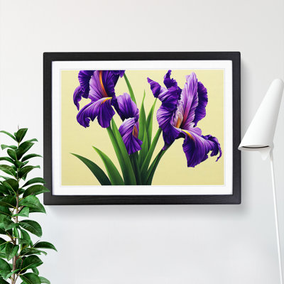 Contemporary Iris Flowers - Framed Print