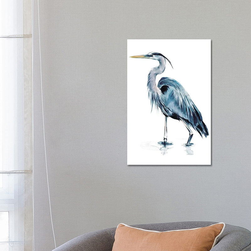 Blue Heron II - Giclée sur toile tendue avec châssis, H 26 po x l 18 po